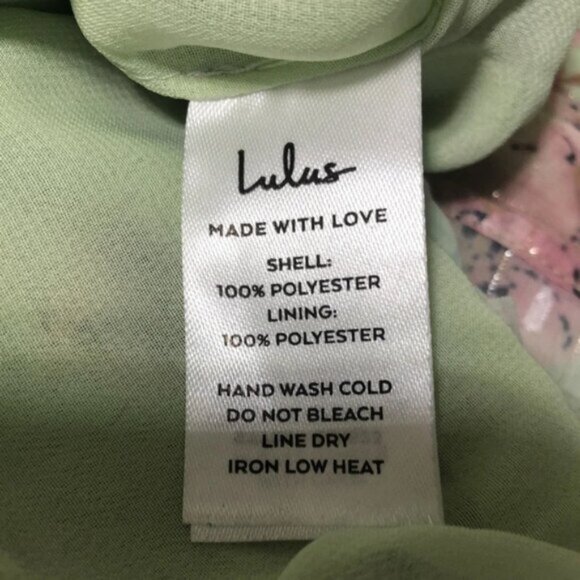 Lulu’s Dress Small Blooming Night Out Light  Green Floral Print Ruched Bodycon - Picture 5 of 16